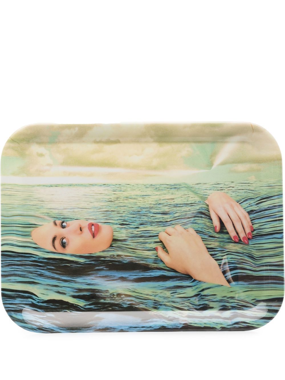 Seletti Sea Girl 厕纸托盘 - 绿色