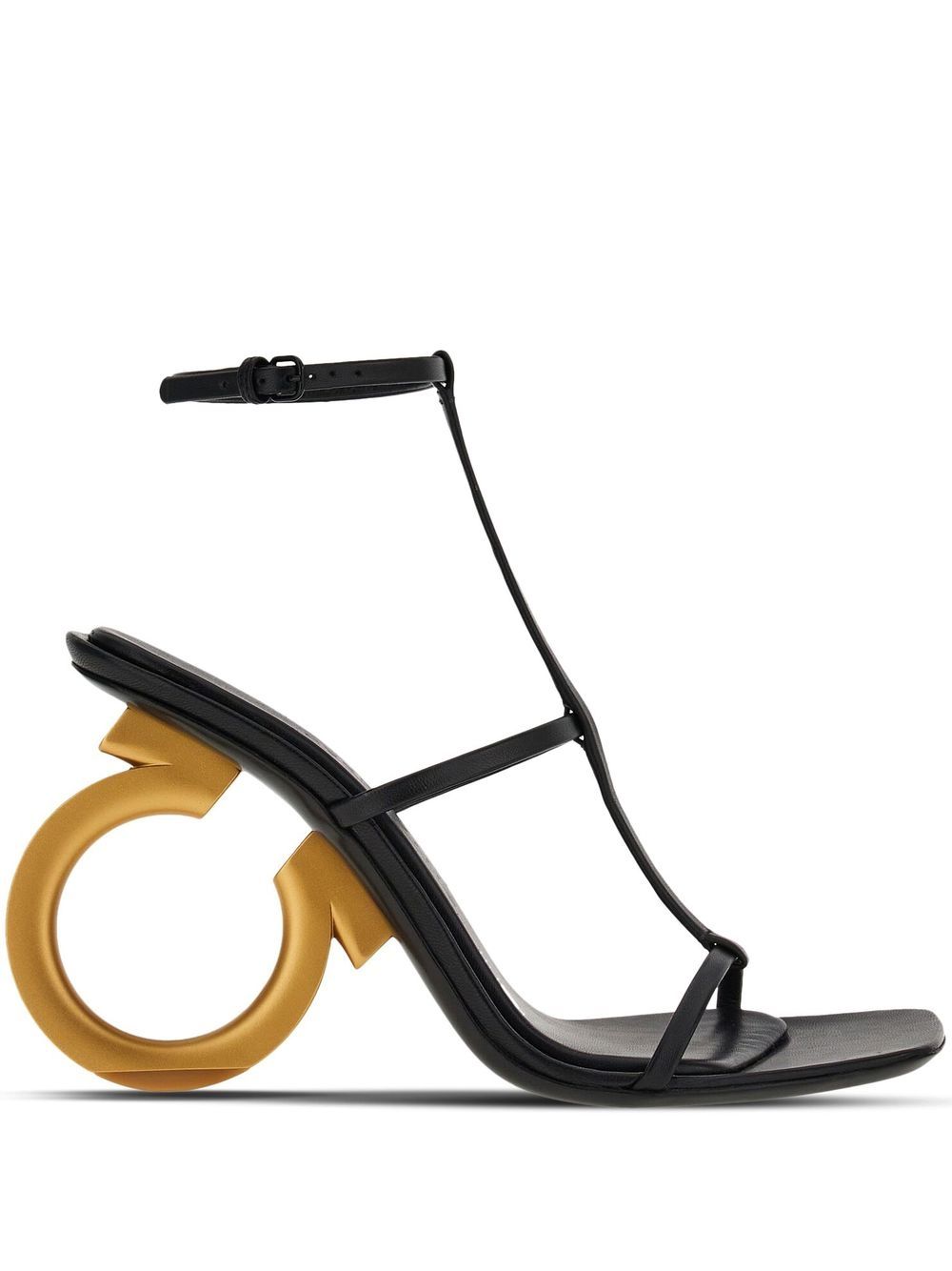 Ferragamo Aglalia Gancini 鞋跟凉鞋 - 黑色