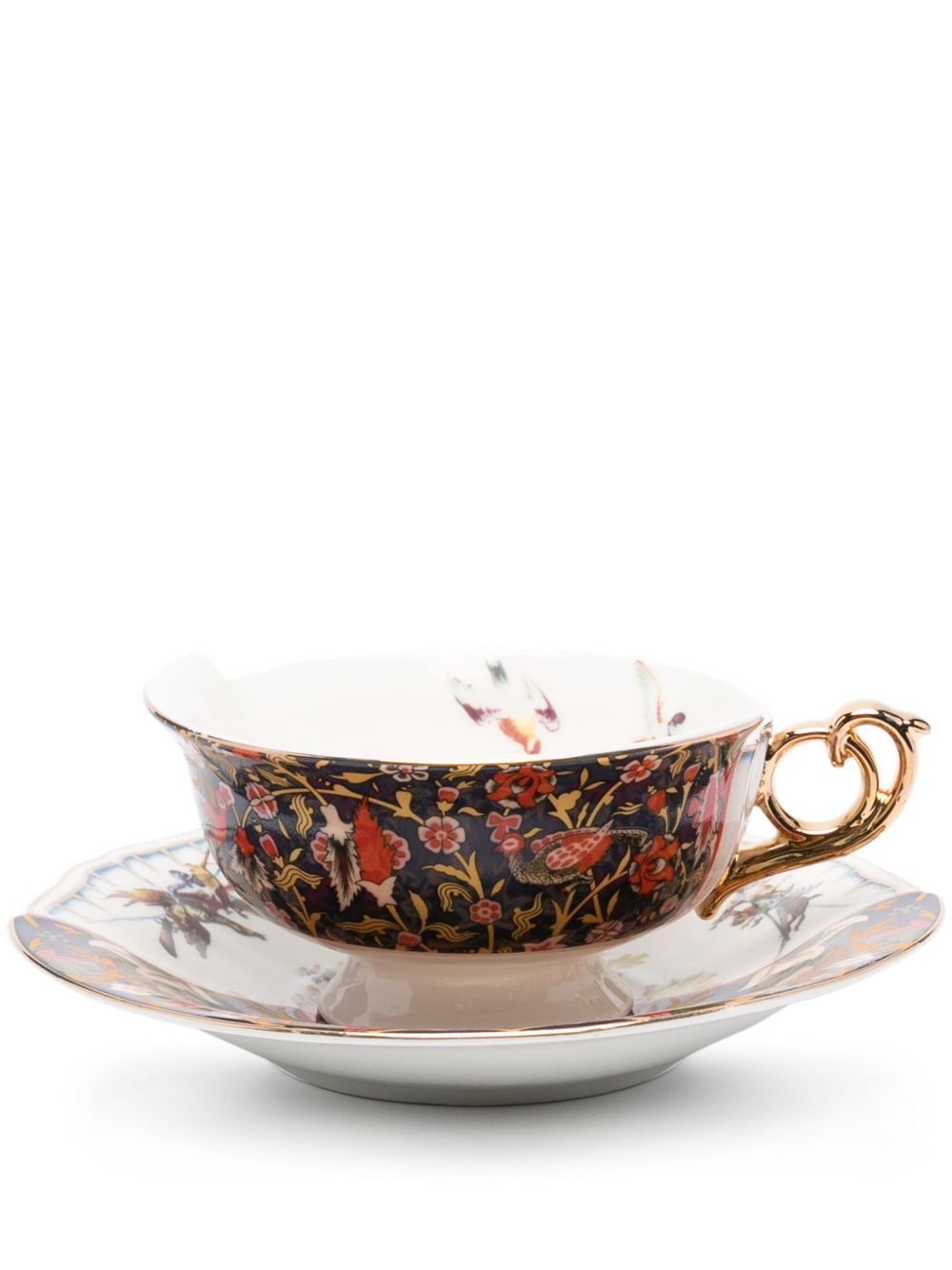 Seletti Hybrid Kannauj 花卉印花茶杯套装 - 蓝色
