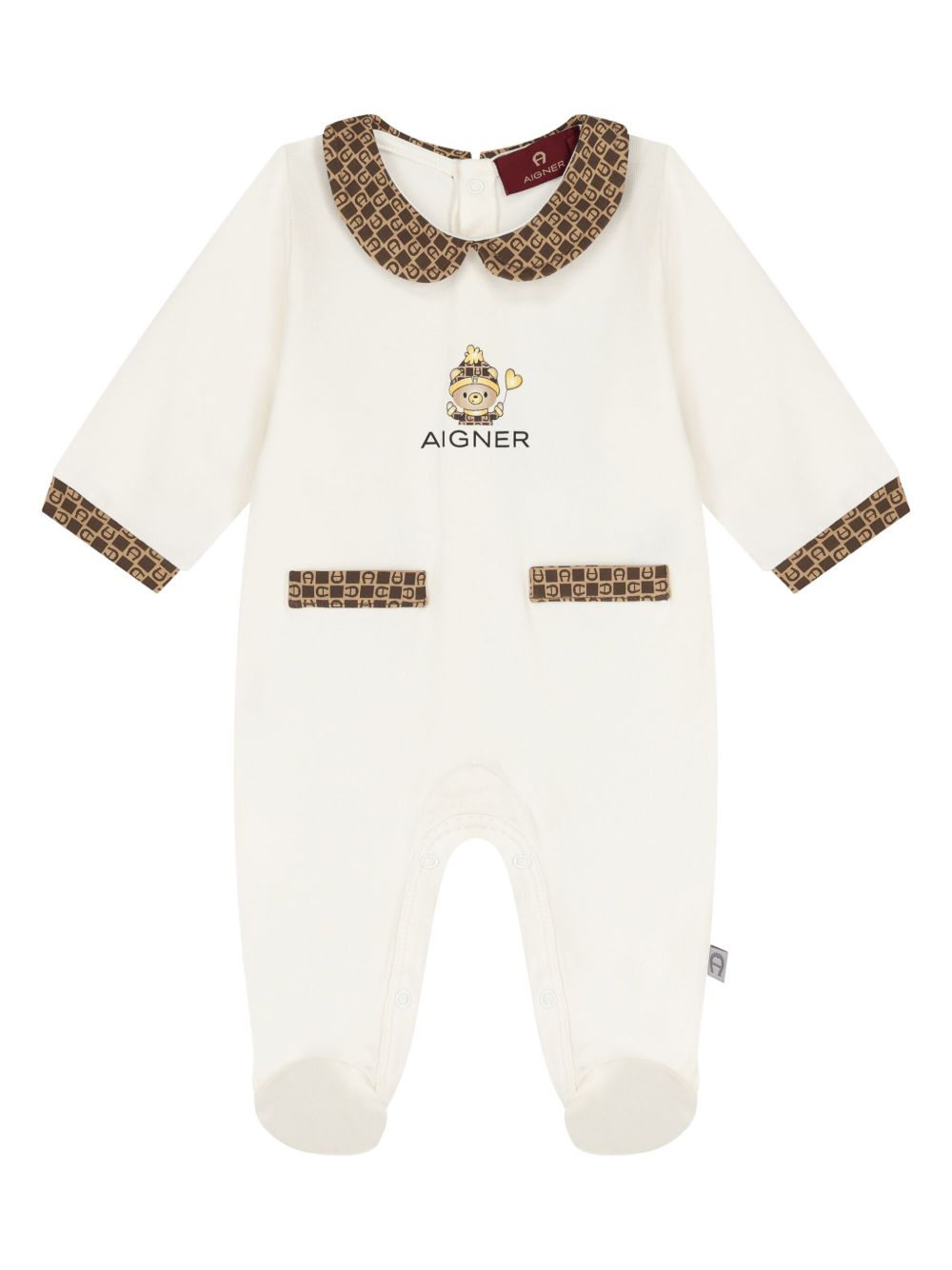 Aigner Kids Teddy Bear 连体衣 - 白色