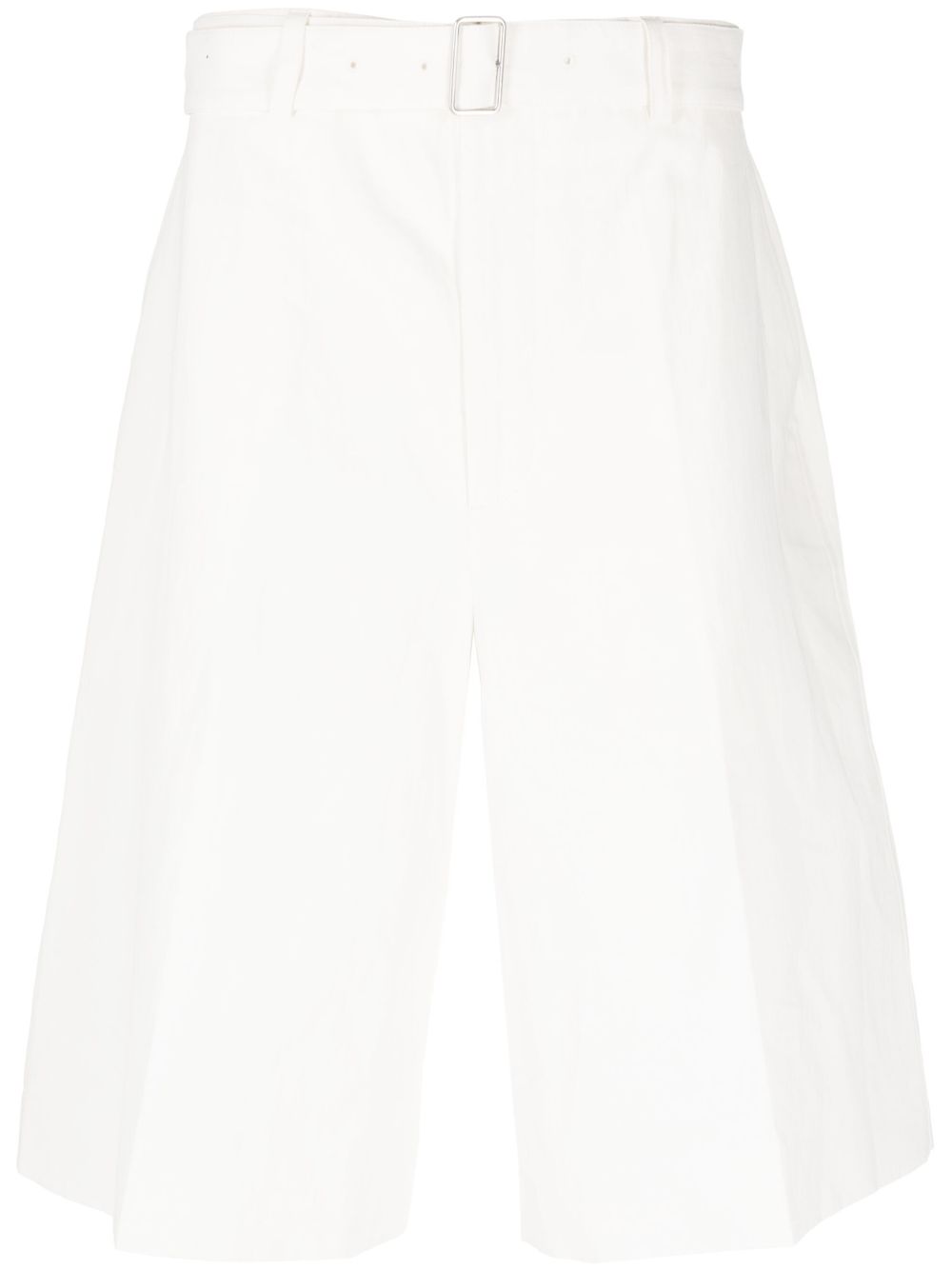 Jil Sander 亚麻喇叭百慕大短裤 - 中性色