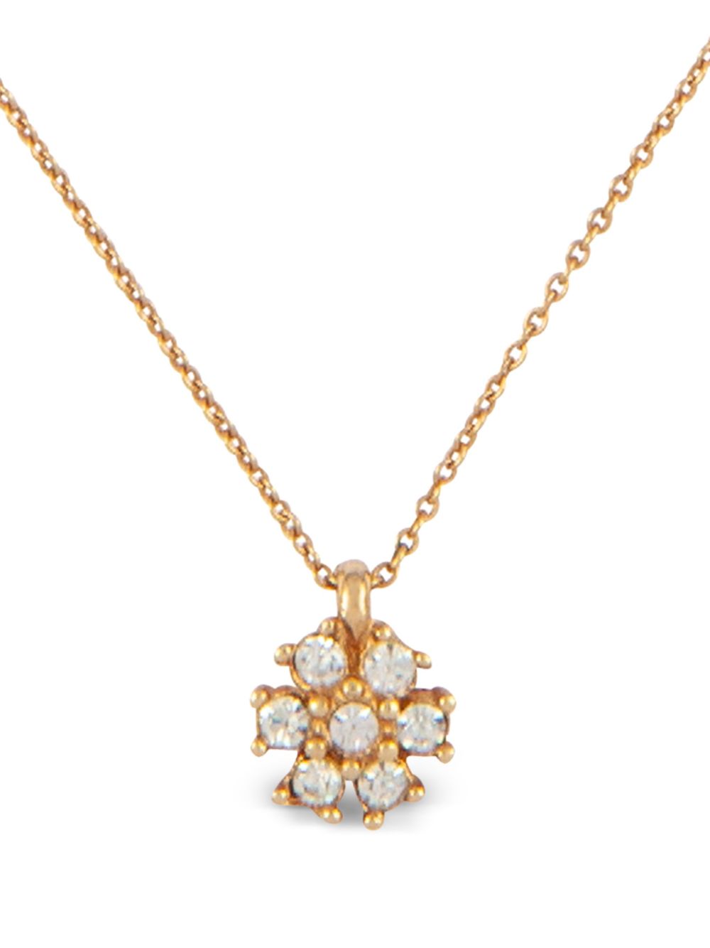 Christian Dior Pre-Owned 1980s pre-owned crystal-embellished charm necklace - 金色