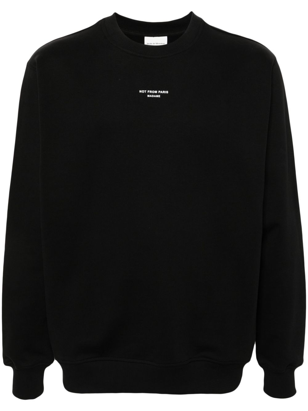 Drôle De Monsieur Le Sweatshirt Slogan Classique 上衣 - 黑色