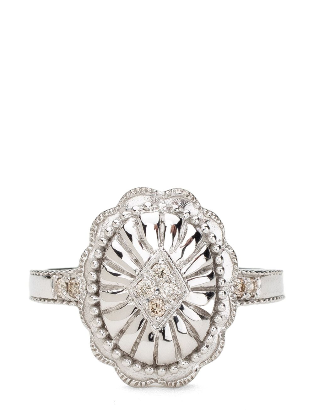 DE JAEGHER sterling silver Cow Boy Dream diamond ring - 银色