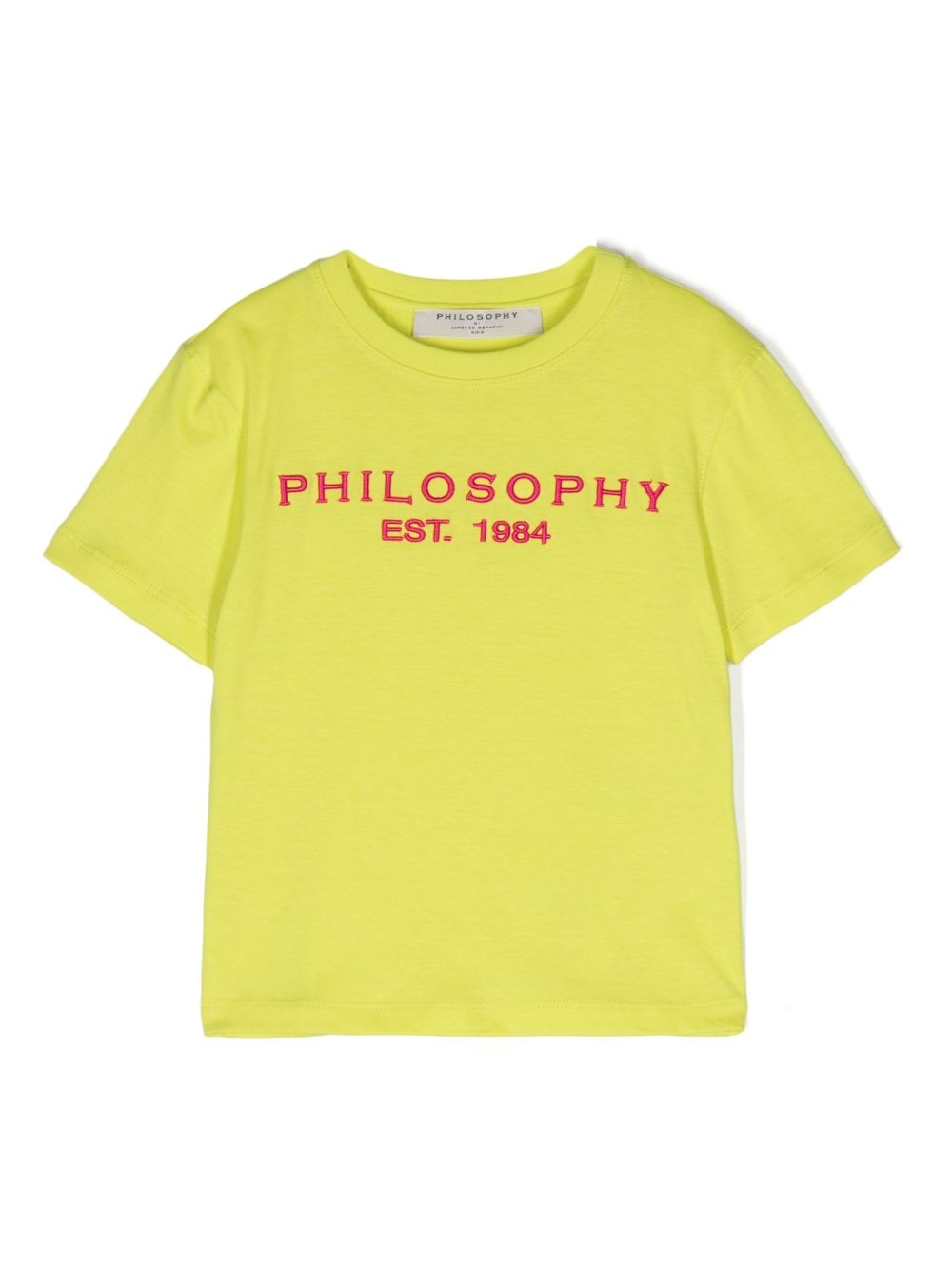 Philosophy Di Lorenzo Serafini Kids logo刺绣棉T恤 - 绿色