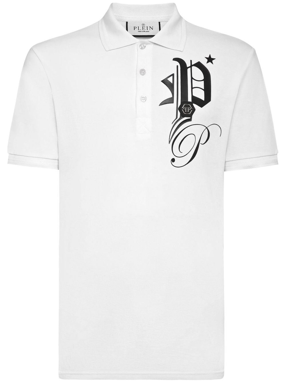 Philipp Plein Gothic Plein 棉polo衫 - 白色