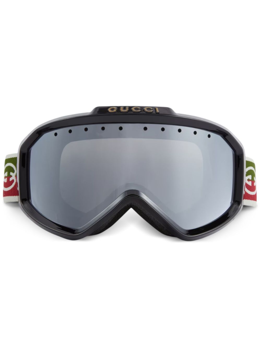 Gucci Eyewear Interlocking G 滑雪护目镜 - 黑色
