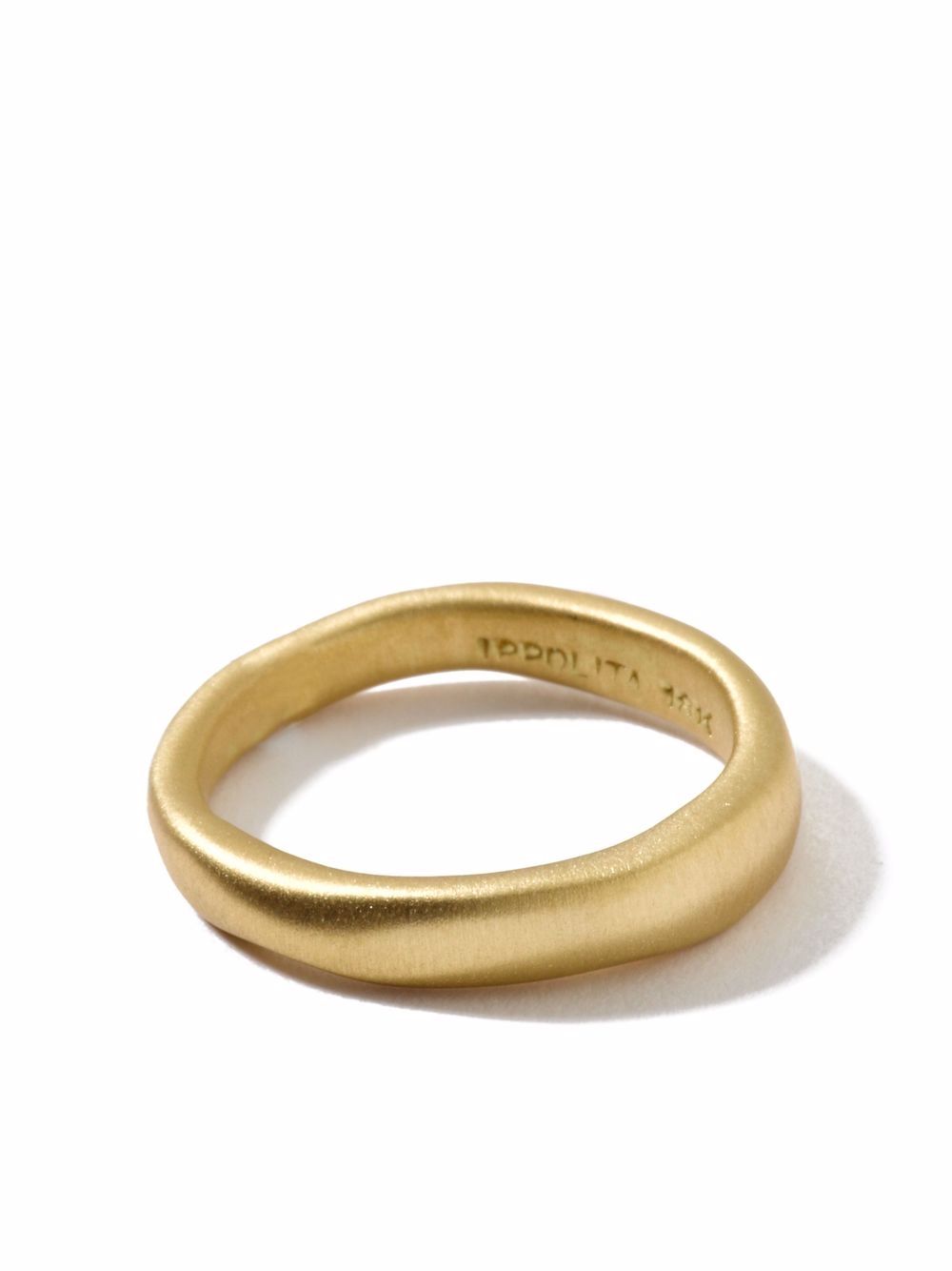 IPPOLITA Classico Matte Wide Squiggle 18K黄金戒指 - 金色