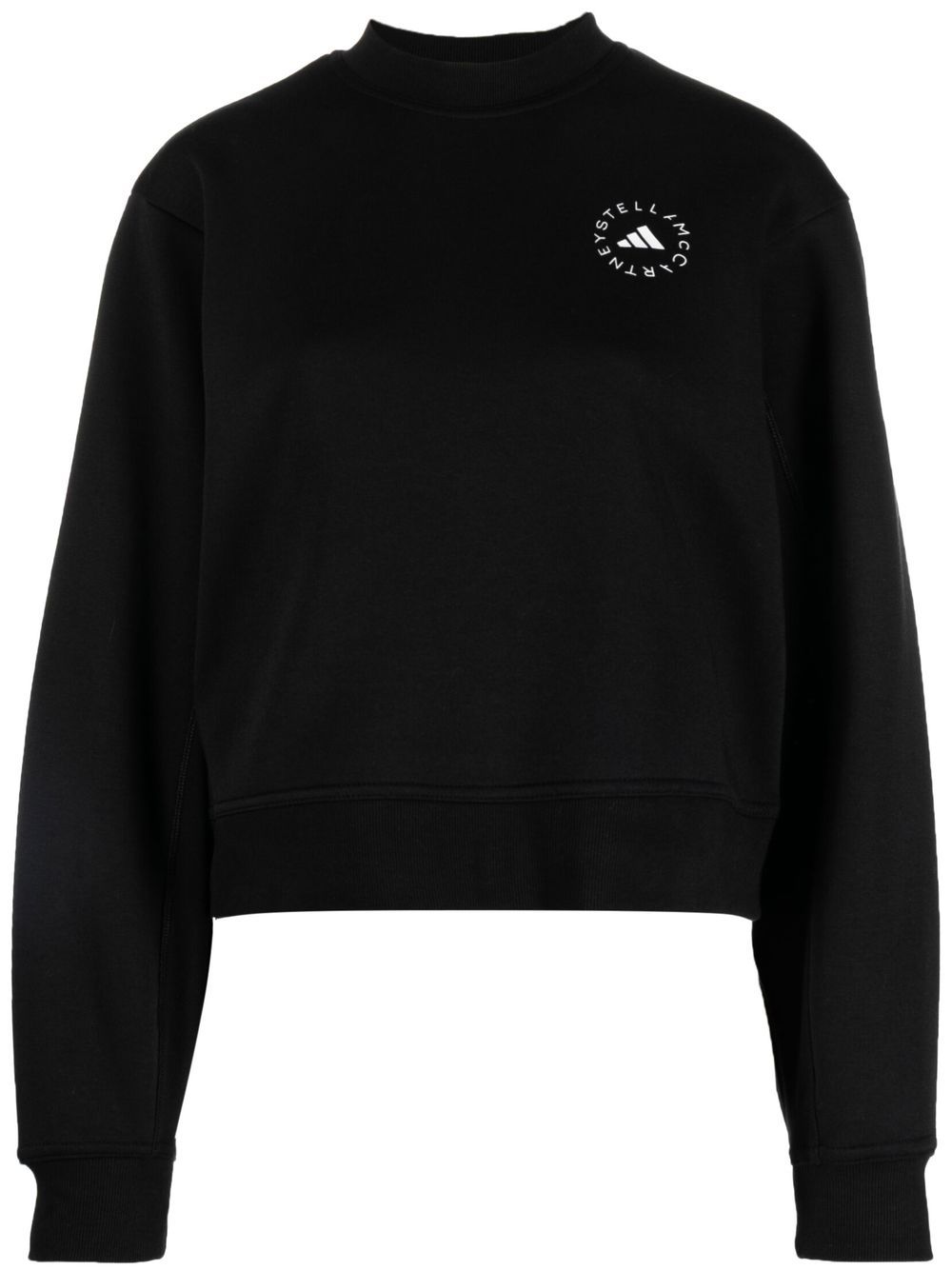 adidas by Stella McCartney logo印花短款卫衣 - 黑色