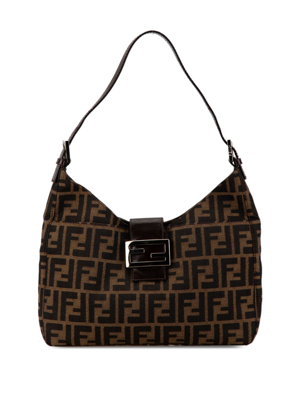 Fendi Pre-Owned Zucca Canvas 单肩包（2000-2010年典藏款） - 褐色