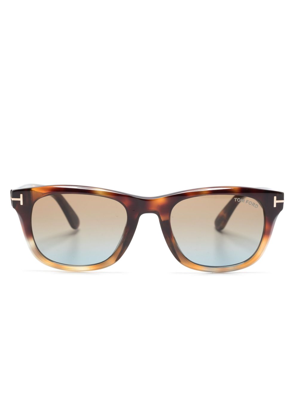 TOM FORD Eyewear 玳瑁纹wayfarer镜框眼镜 - 褐色