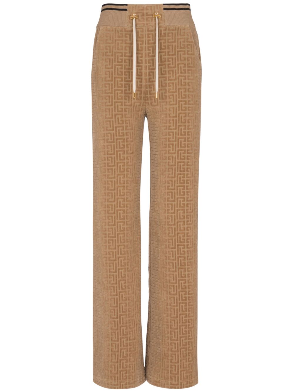 Balmain PB Labyrinth 天鹅绒运动裤 - 中性色