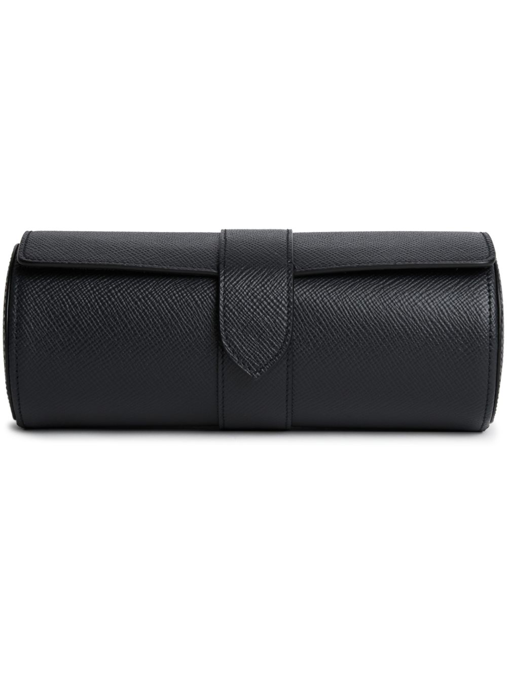 Smythson Panama 3腕表皮质收藏盒 - 黑色