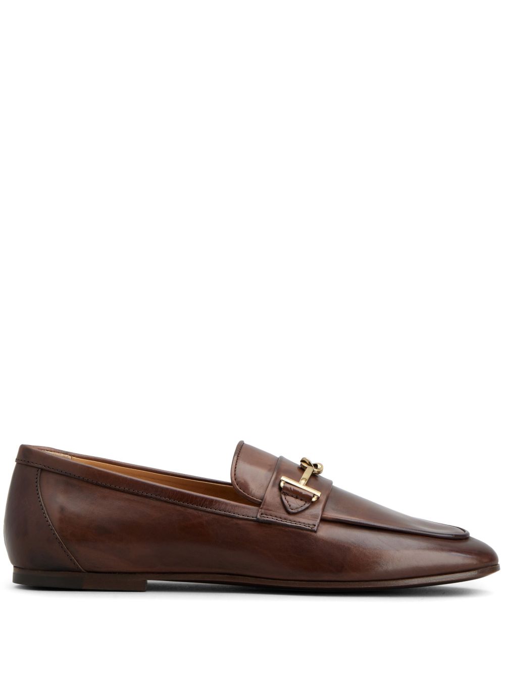 Tod's logo标牌乐福鞋 - 褐色