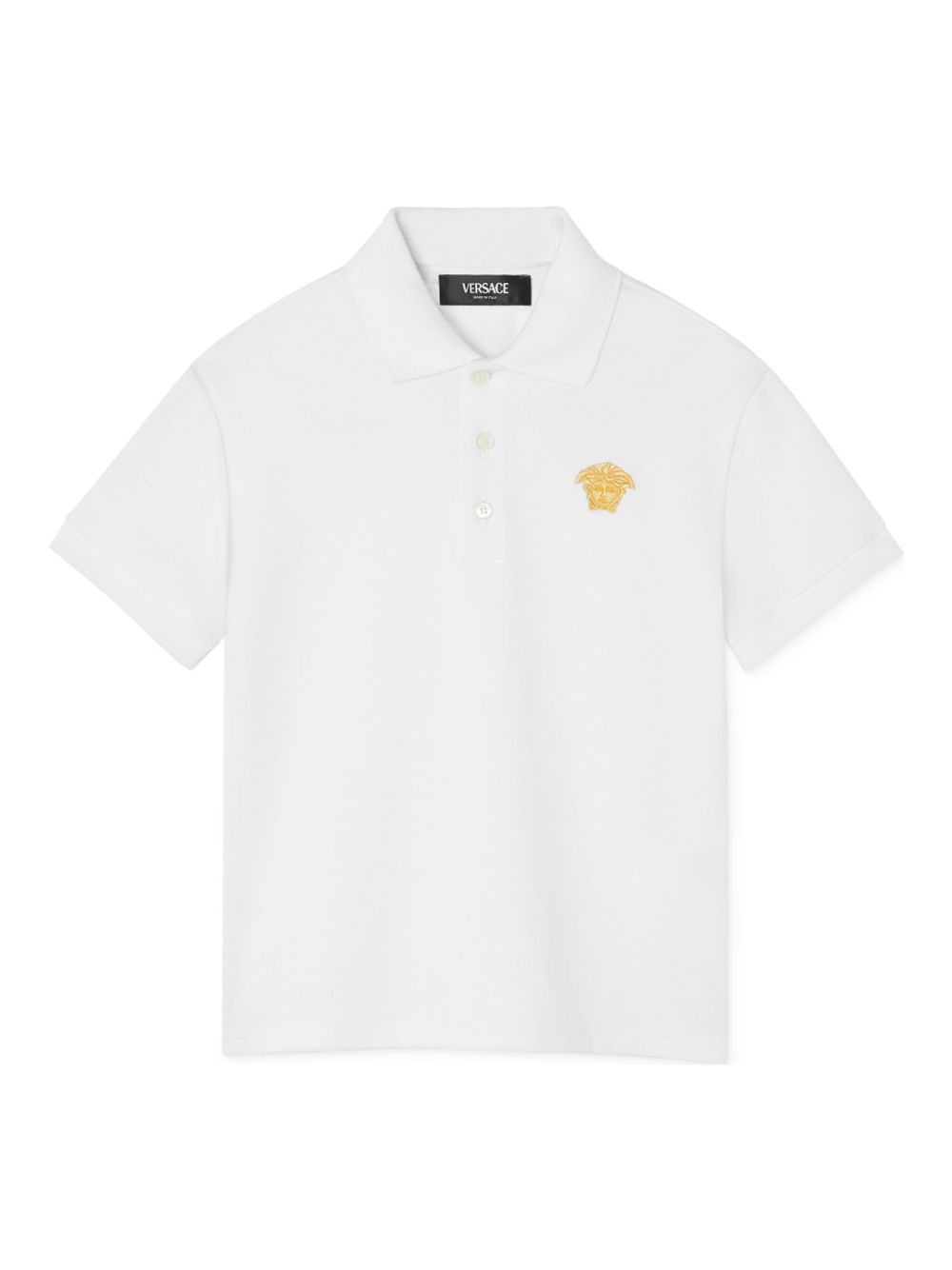 Versace Kids Medusa Head 棉polo衫 - 白色