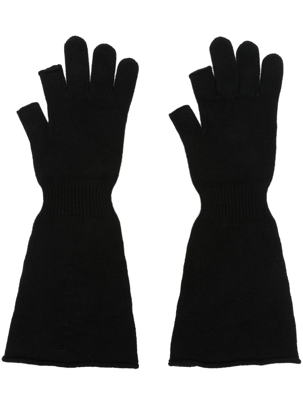 Rick Owens 长款手套 - 黑色