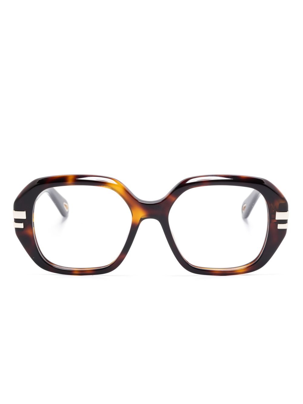 Chloé Eyewear 方框眼镜 - 褐色