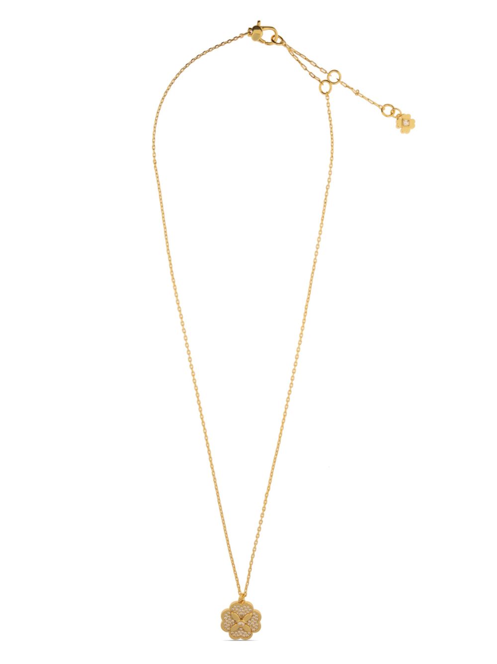 Kate Spade 花卉锆石项链 - 金色