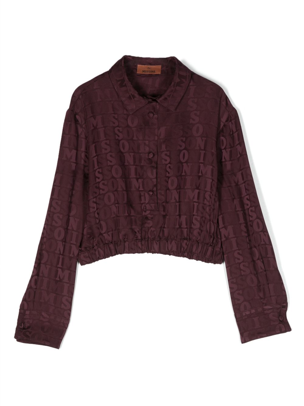 Missoni Kids 经典logo提花排扣罩衫 - 紫色