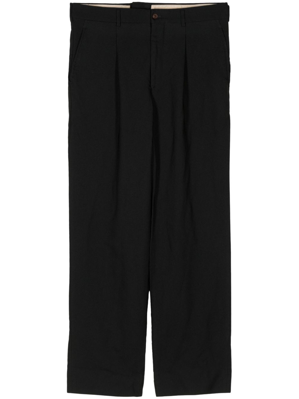 Comme des Garçons Homme Plus 纯色直筒裤 - 黑色