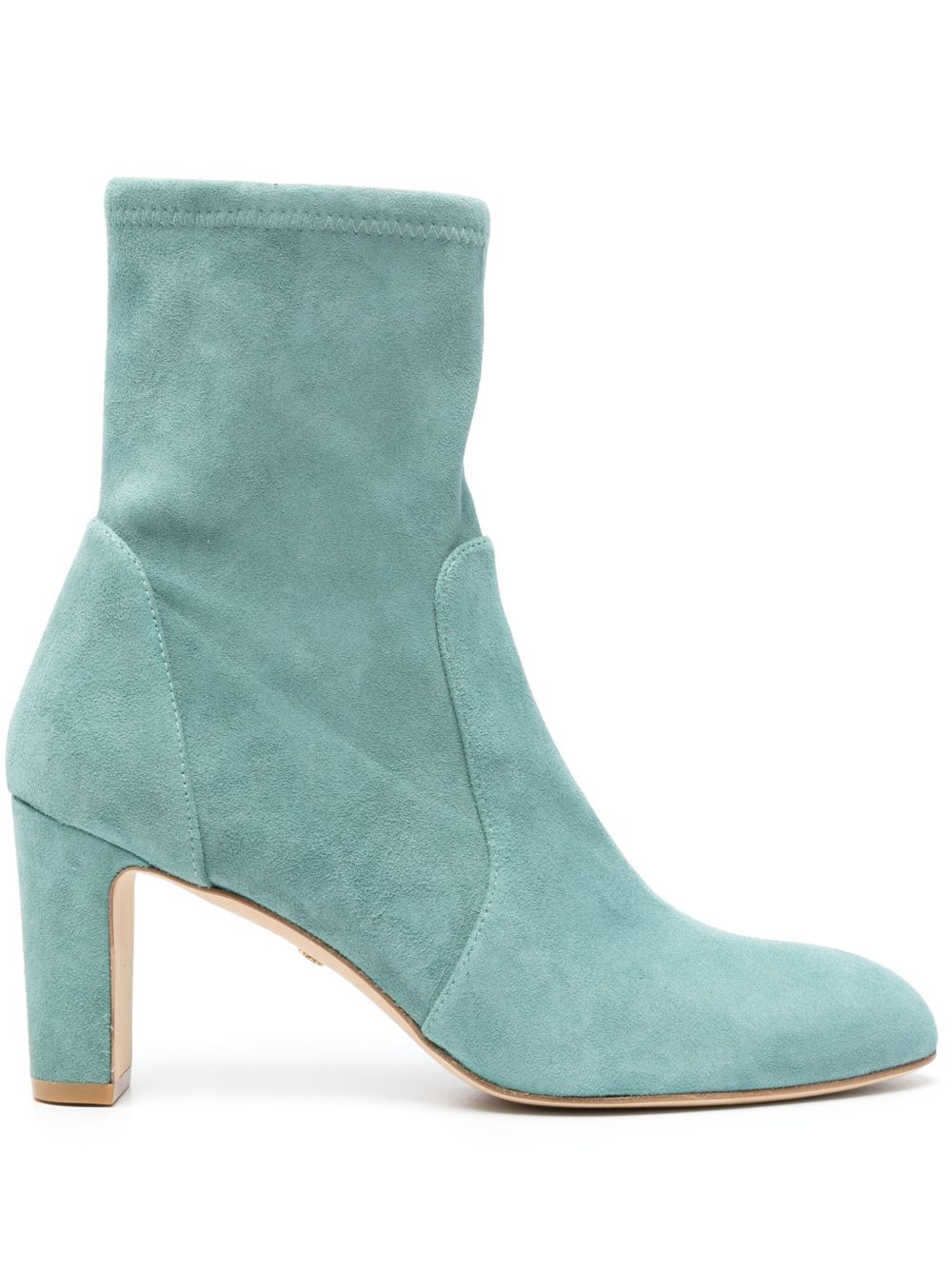 Stuart Weitzman Vida 高跟及踝绒面皮靴 - 蓝色