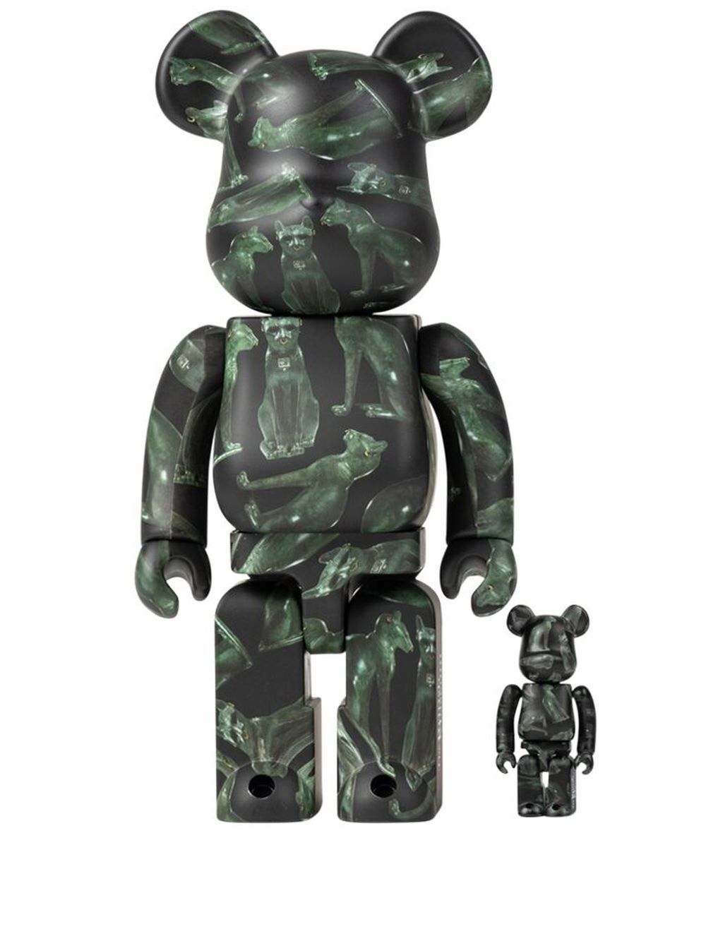 MEDICOM TOY x The British Museum Gayer-Anderson Cat BE@RBRICK 100% & 400% 模型玩具套装 - 黑色