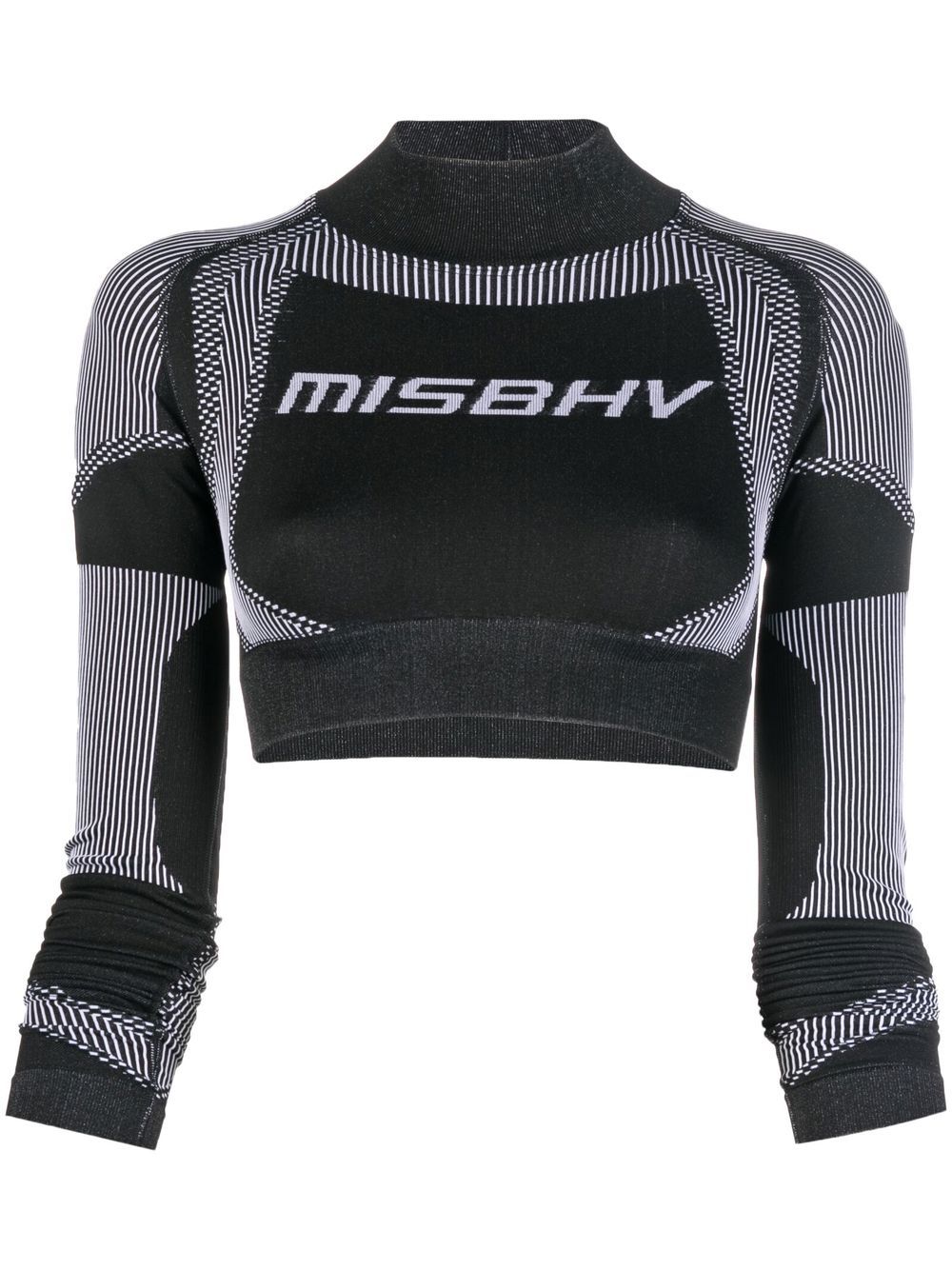 MISBHV logo印花短款上衣 - 黑色
