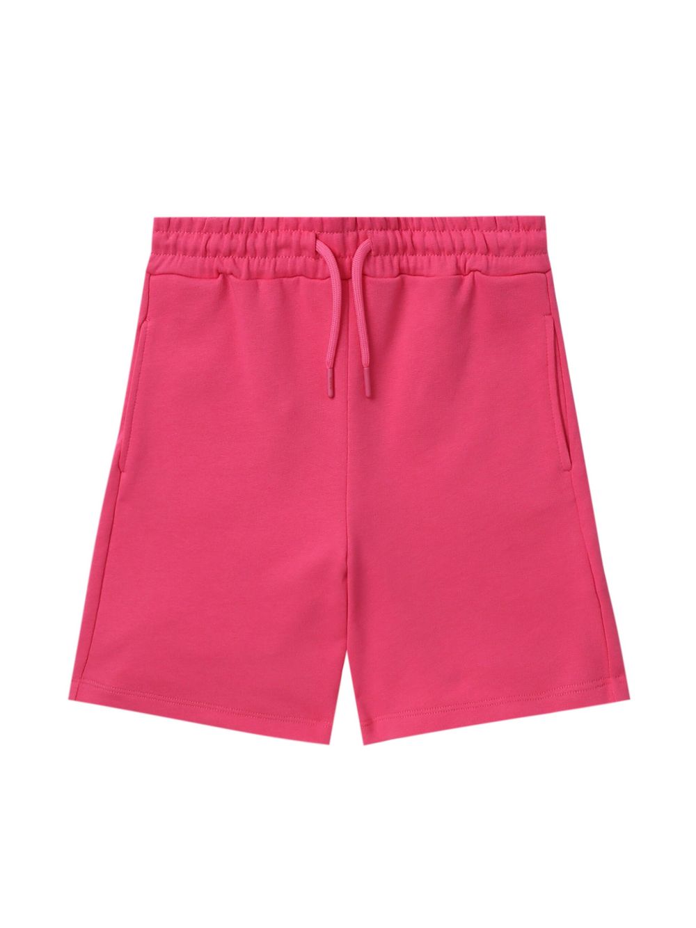 MSGM Kids logo印花抽绳短裤 - 粉色