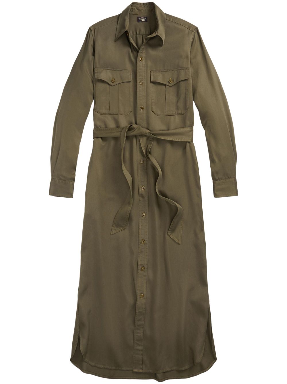 Ralph Lauren RRL 长袖中长连衣裙 - 绿色