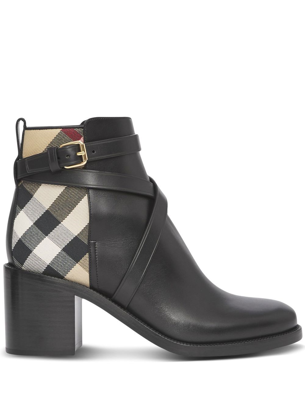 Burberry House Check 中筒靴 - 黑色
