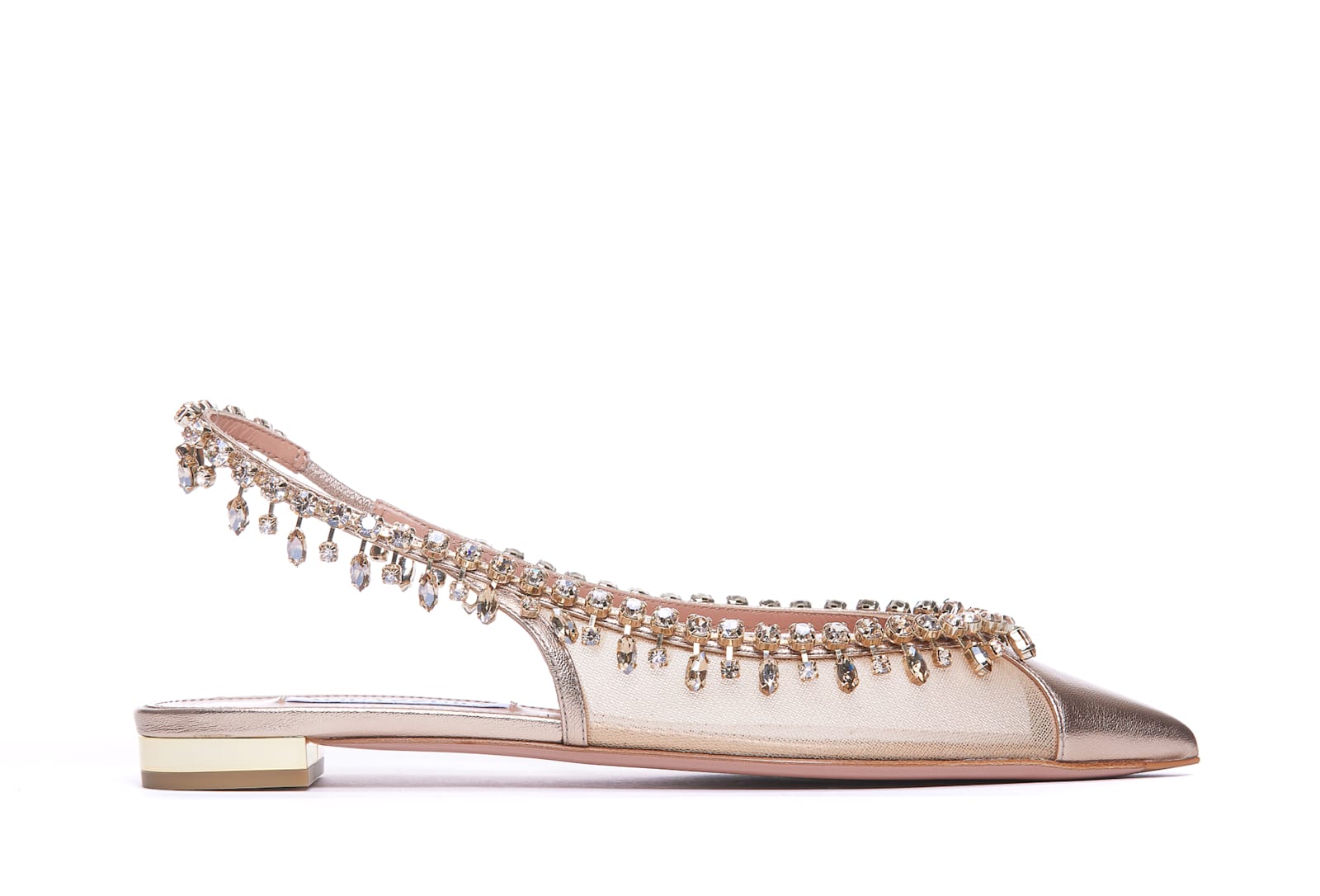 Aquazzura 诱惑水晶平底鞋