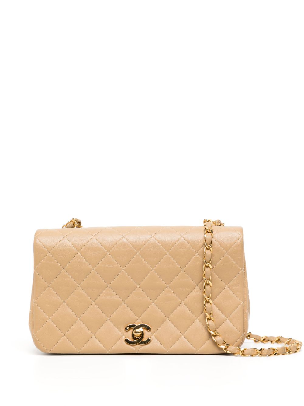 CHANEL Pre-Owned Full Flap 单肩包（1990年典藏款） - 褐色