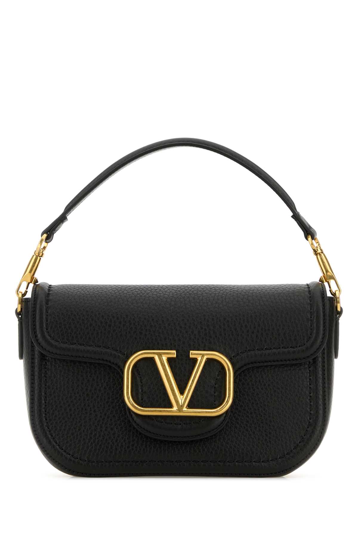 Valentino Garavani 黑色皮革Alltime单肩包
