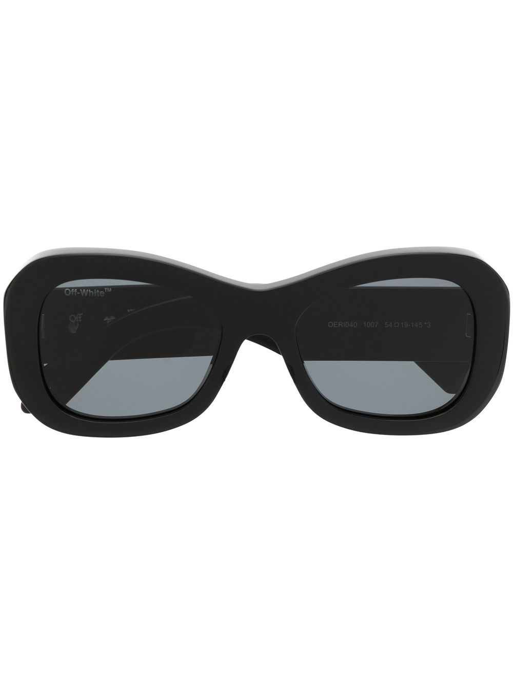 Off-White Eyewear 椭圆形框太阳眼镜 - 黑色
