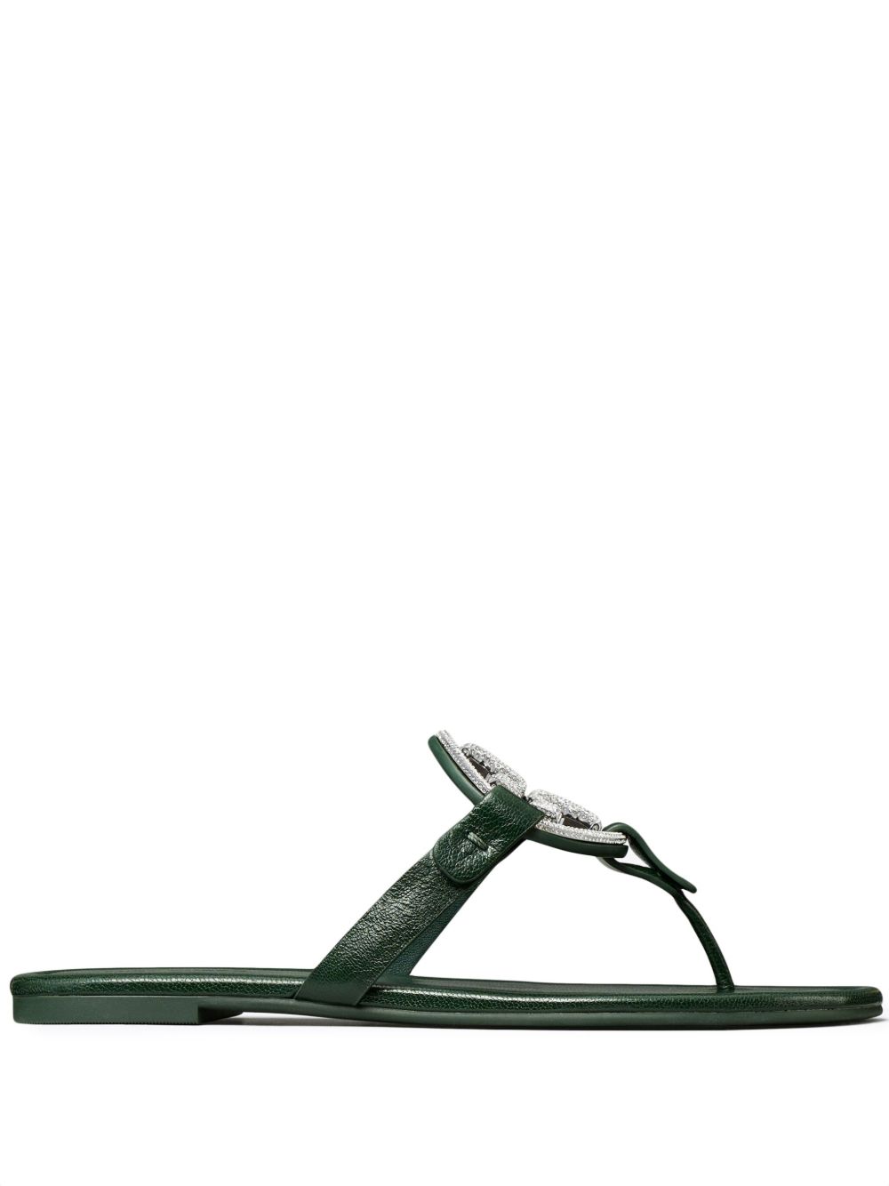 Tory Burch Miller Pavé 皮质凉鞋 - 绿色