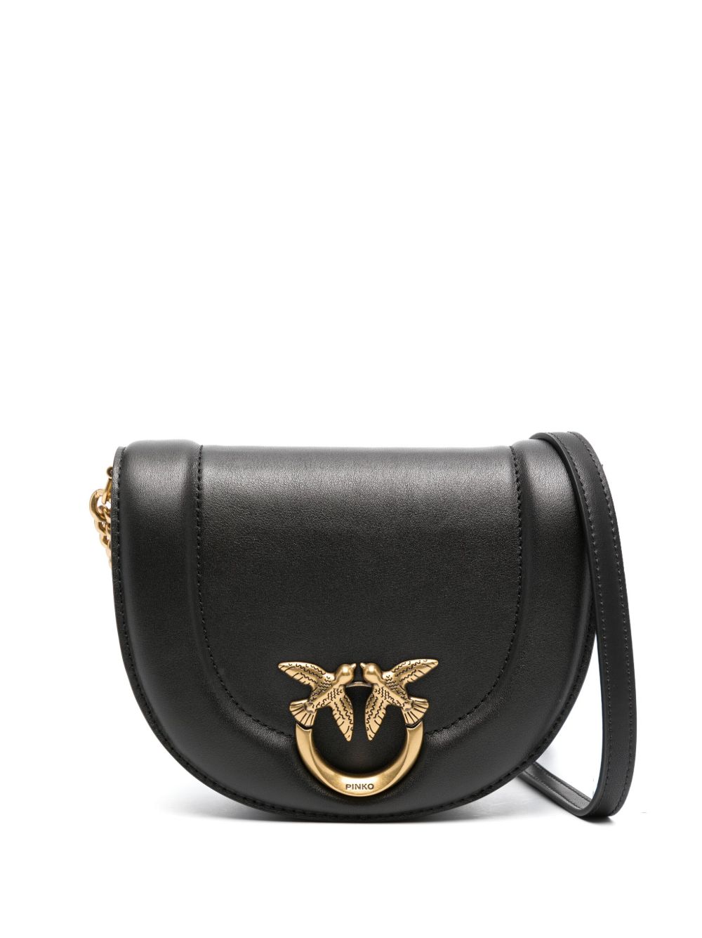 PINKO Click Round Love 小号斜挎包 - 黑色