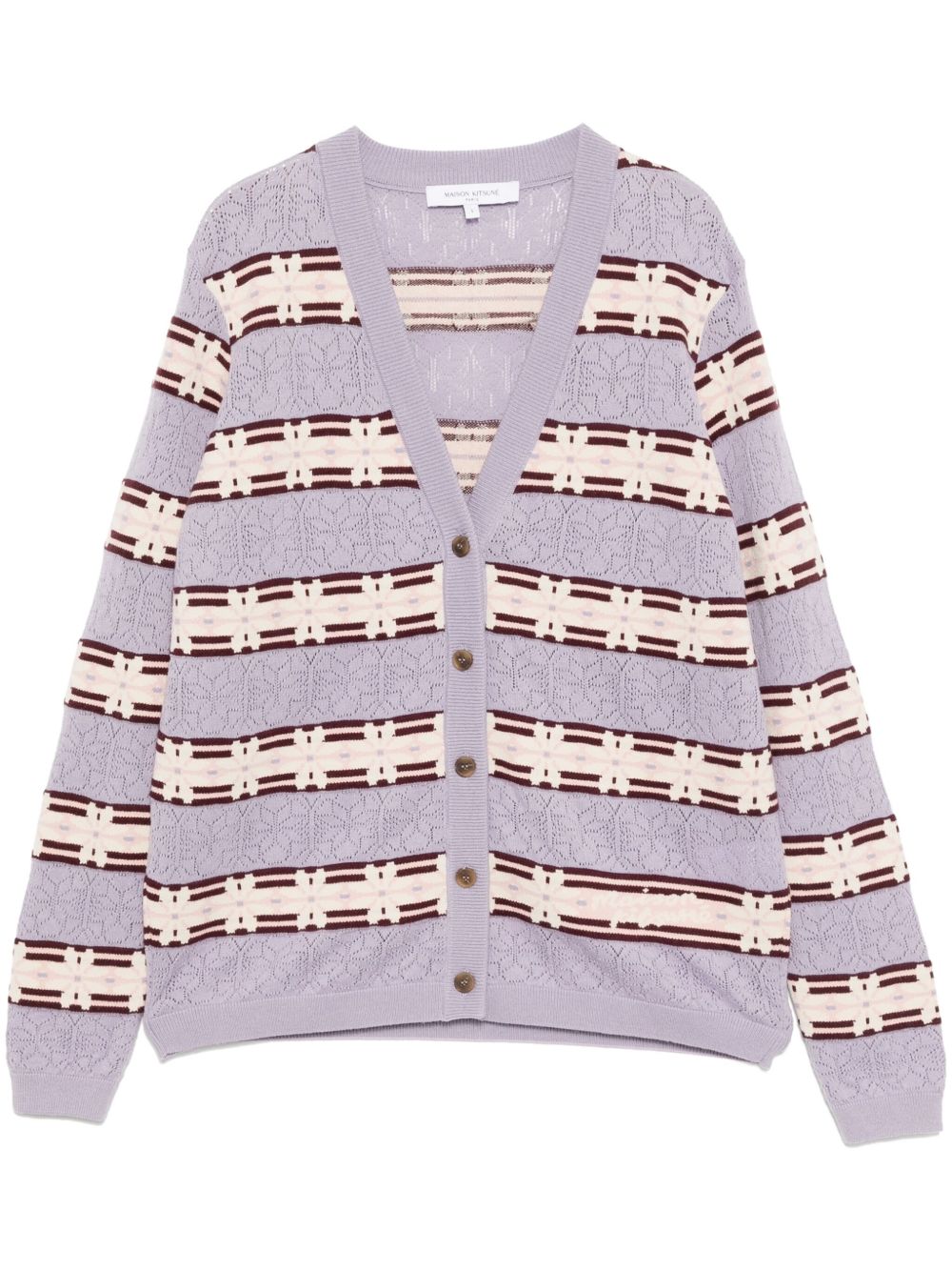 Maison Kitsuné 费尔岛式开衫 - 紫色