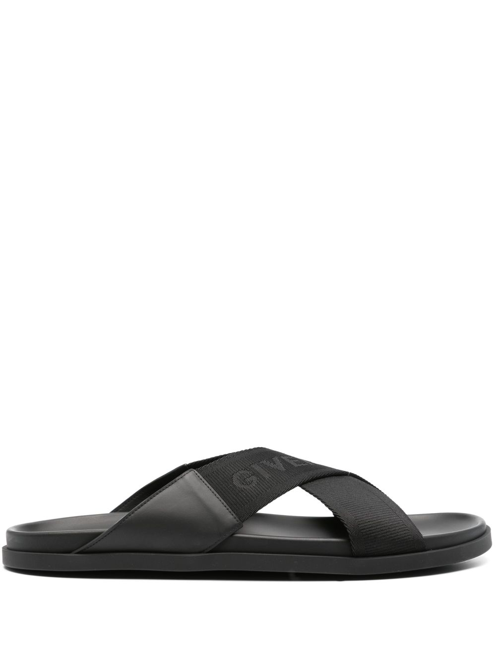 Givenchy G Plage 交叉带凉鞋 - 黑色