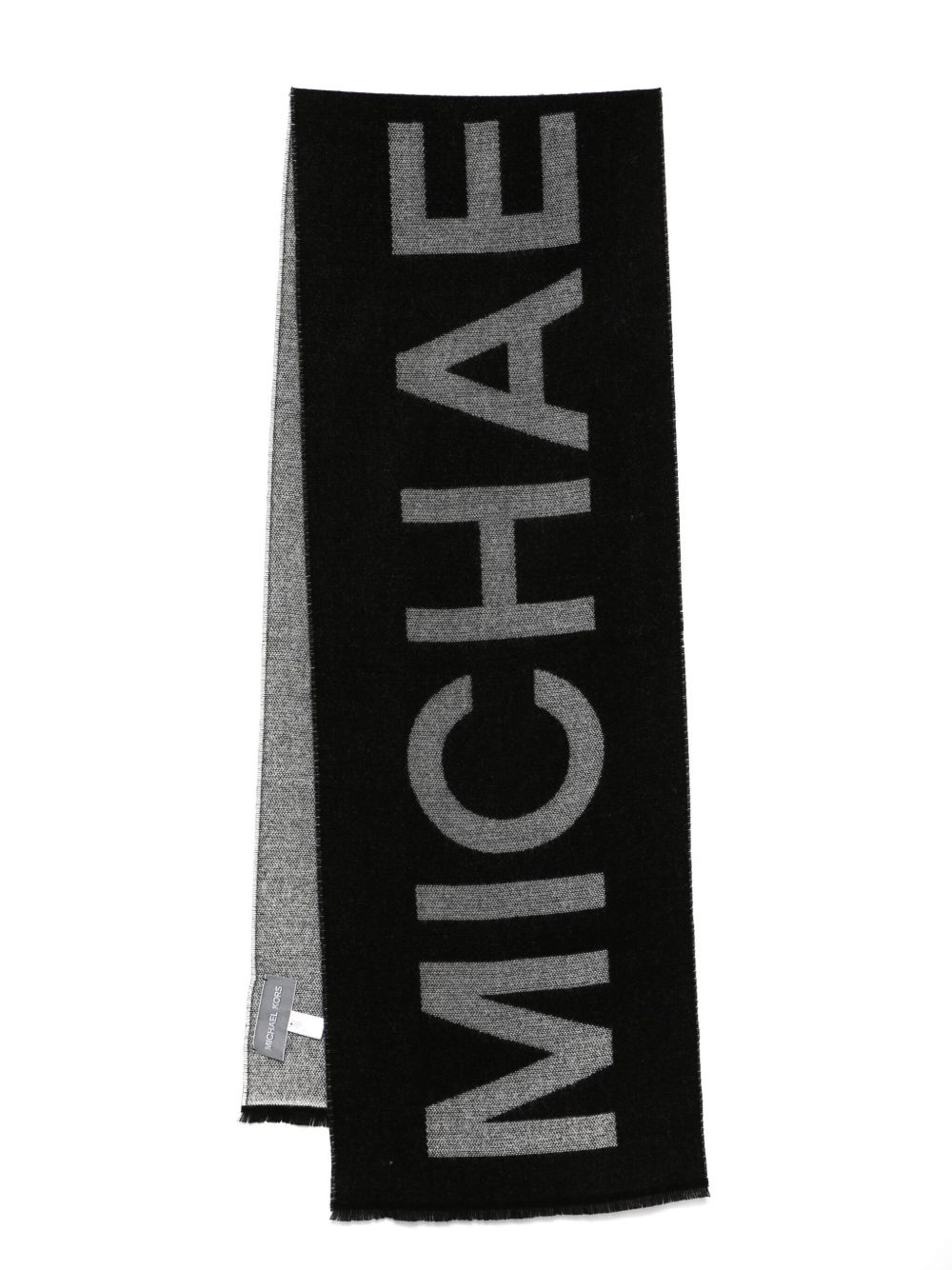 Michael Kors logo嵌花围巾 - 黑色