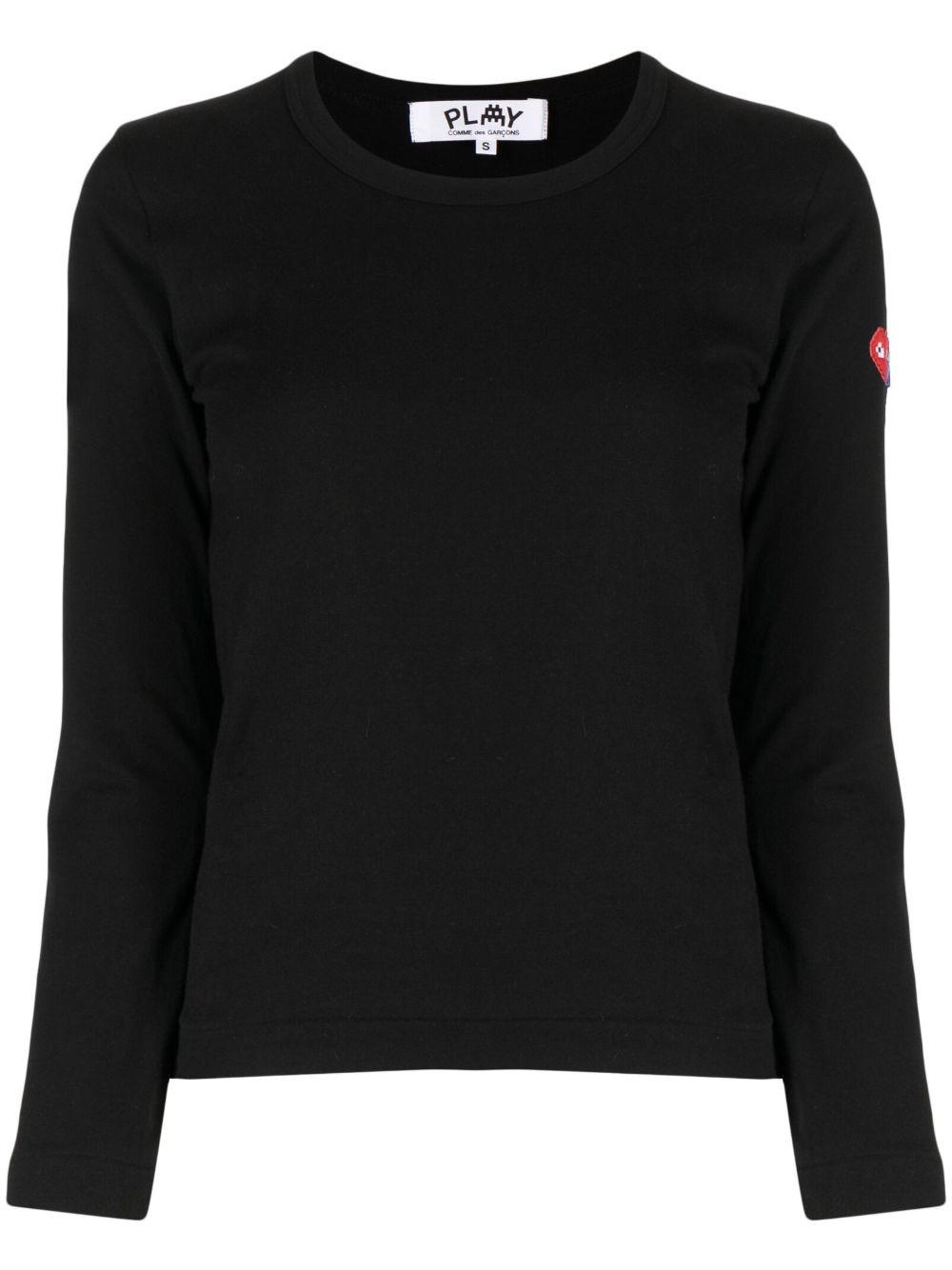 Comme Des Garçons Play 标贴长袖T恤 - 黑色