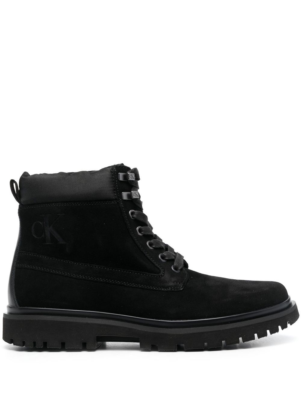 Calvin Klein Jeans Lug 系带登山靴 - 黑色