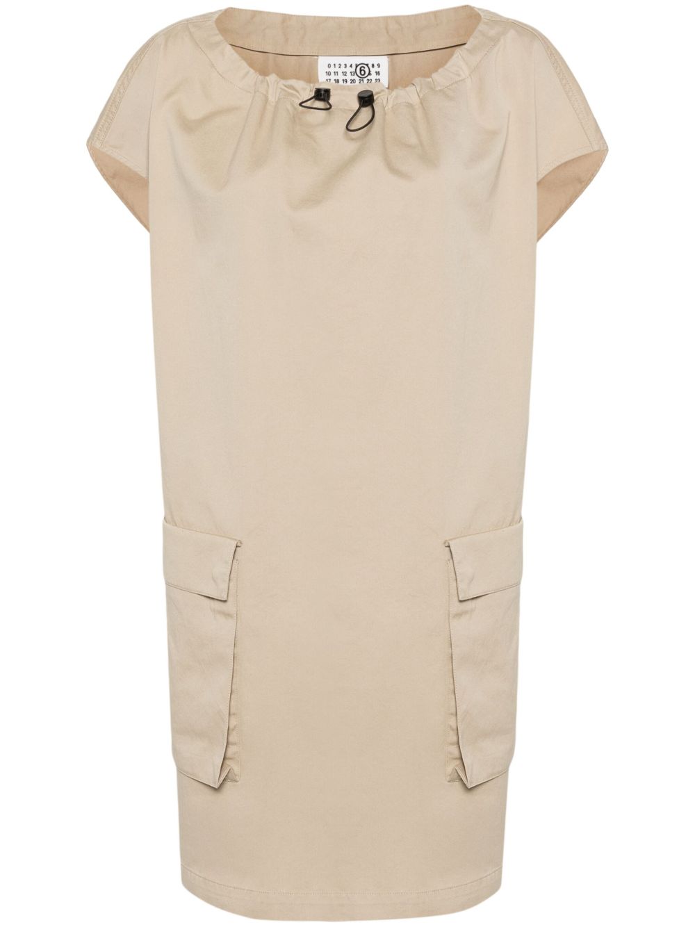 MM6 Maison Margiela 府绸迷你连衣裙 - 中性色