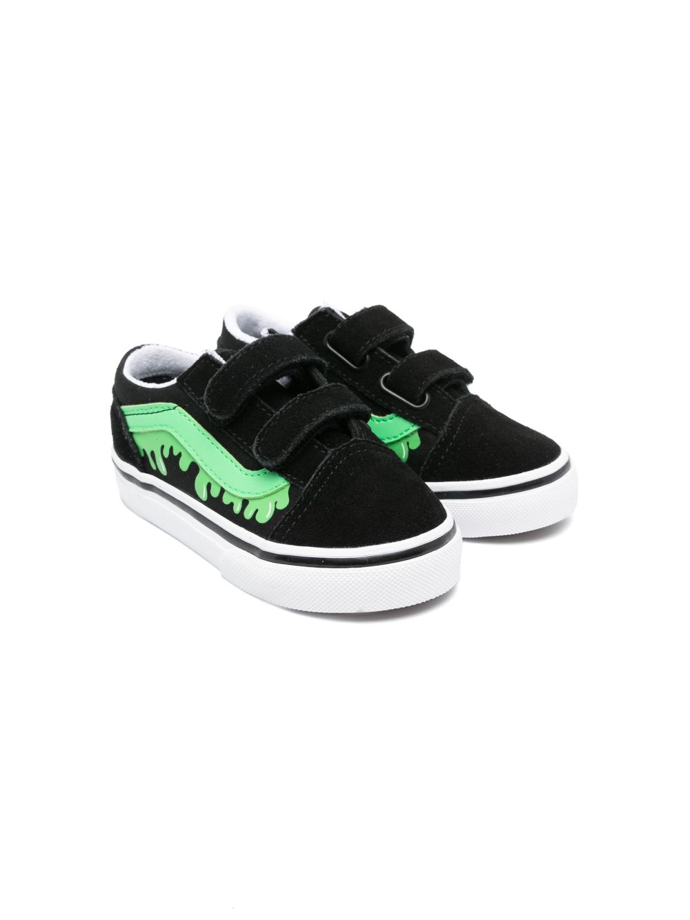 Vans Kids Old Skool 拼接运动鞋 - 黑色