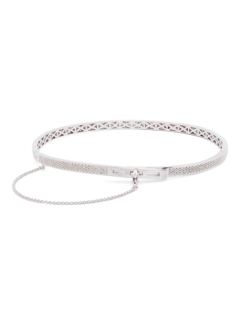 Eddie Borgo Pavé Thin Safety Chain choker - 银色