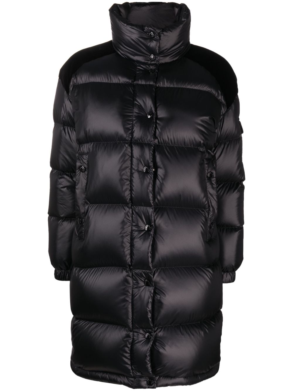 Moncler Nyong 长款羽绒夹克 - 黑色