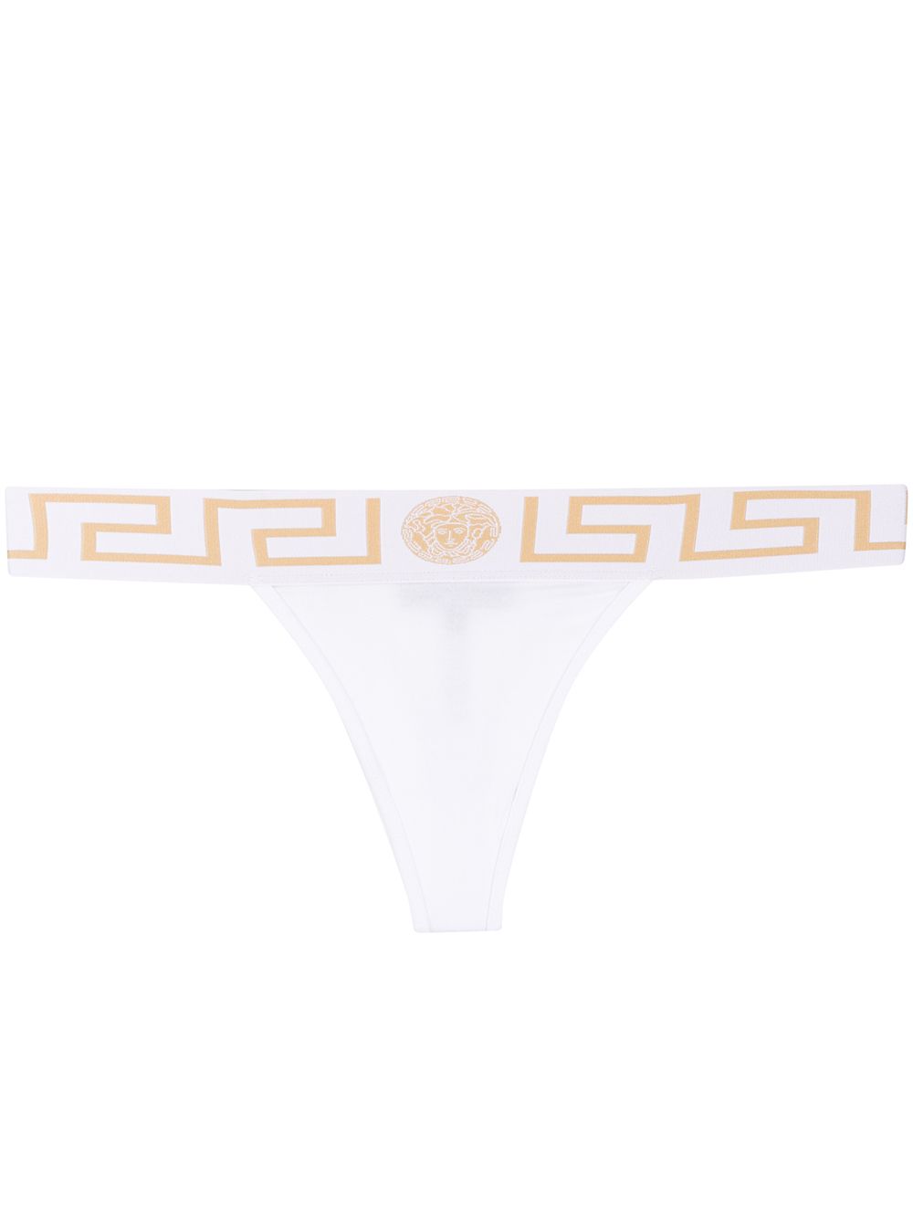 Versace Greca Border 丁字裤 - 白色