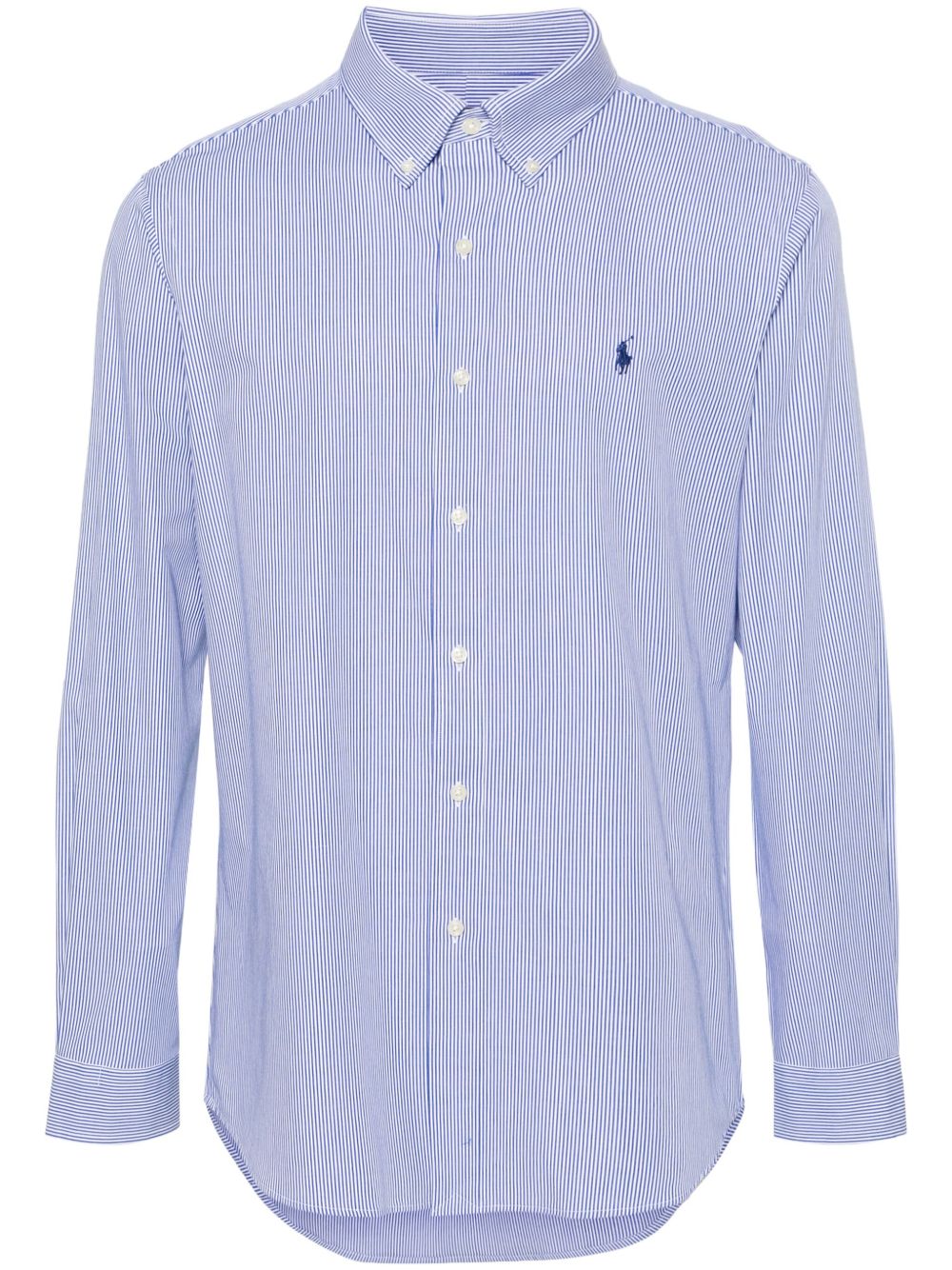 Polo Ralph Lauren Polo Pony 刺绣府绸衬衫 - 蓝色