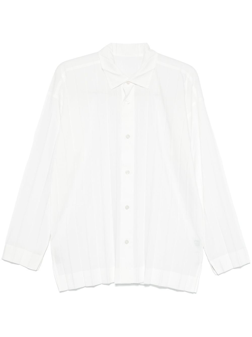 Homme Plissé Issey Miyake 褶饰衬衫 - 白色