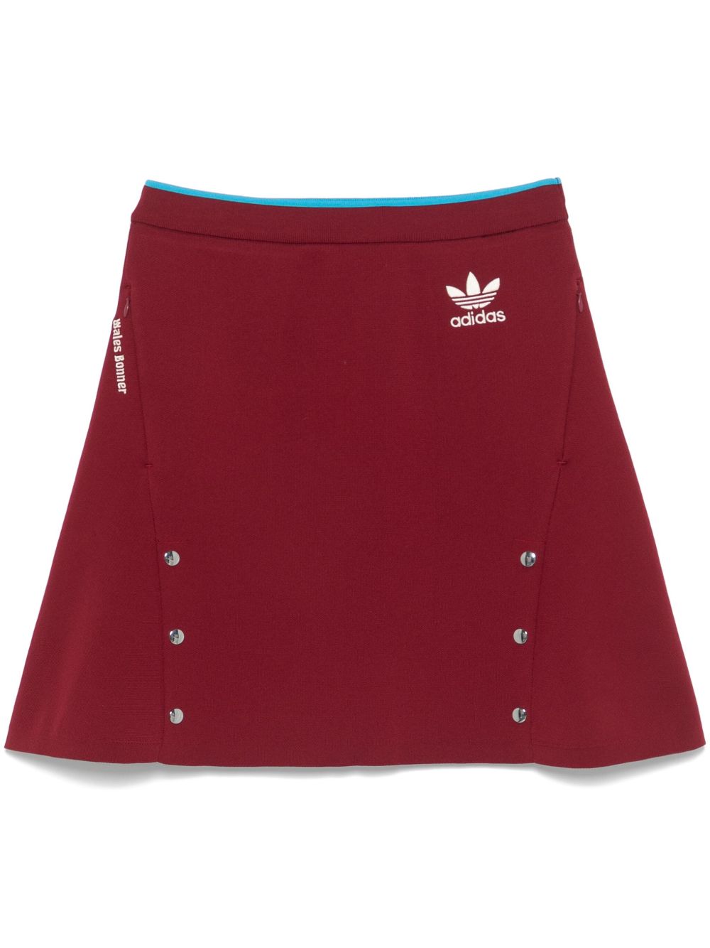 adidas x Wales Bonner 针织中长半身裙 - 红色
