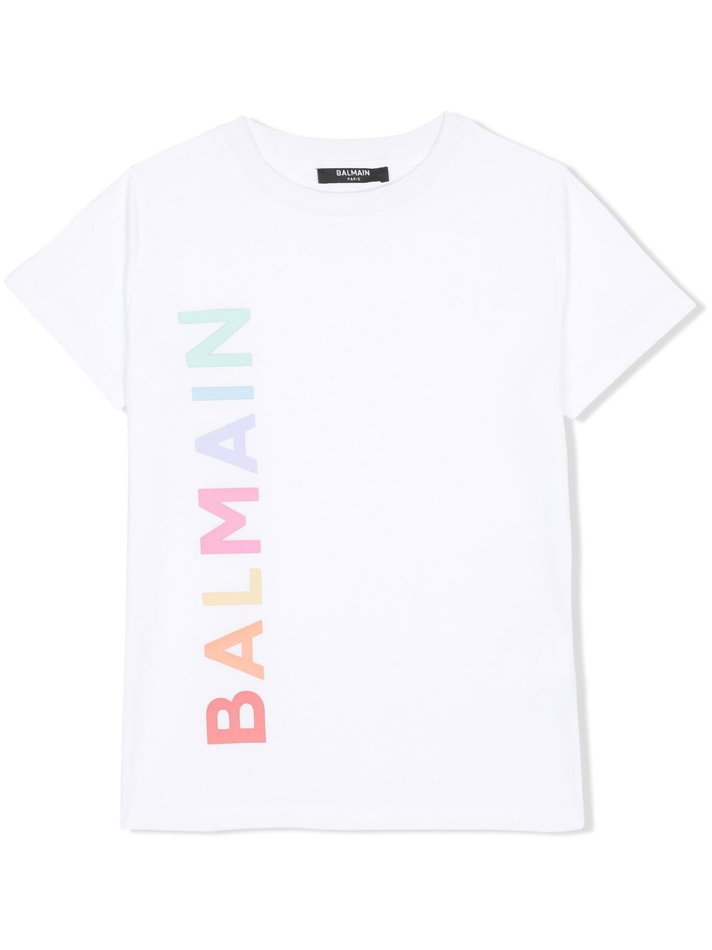 Balmain Kids logo印花棉T恤 - 白色